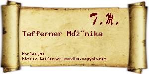 Tafferner Mónika névjegykártya